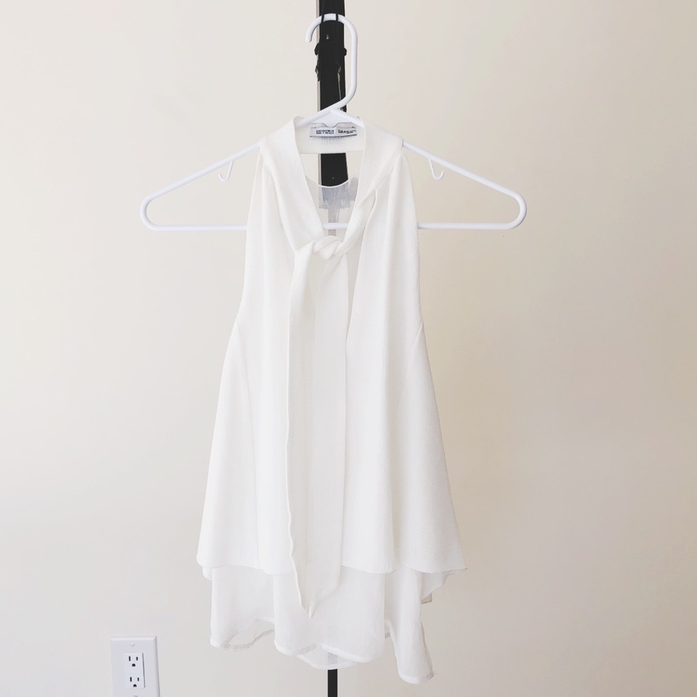 Zara Layered Blouse With Tie
